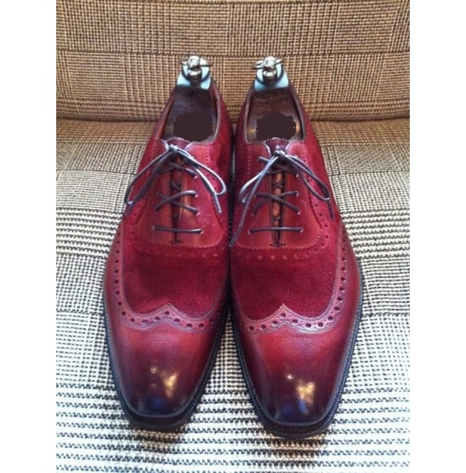 burgundy formal shoes mens