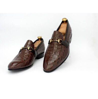 Handmade Mens Alligator Leather Moccasins Loafer, Crocodile Shoes For ...