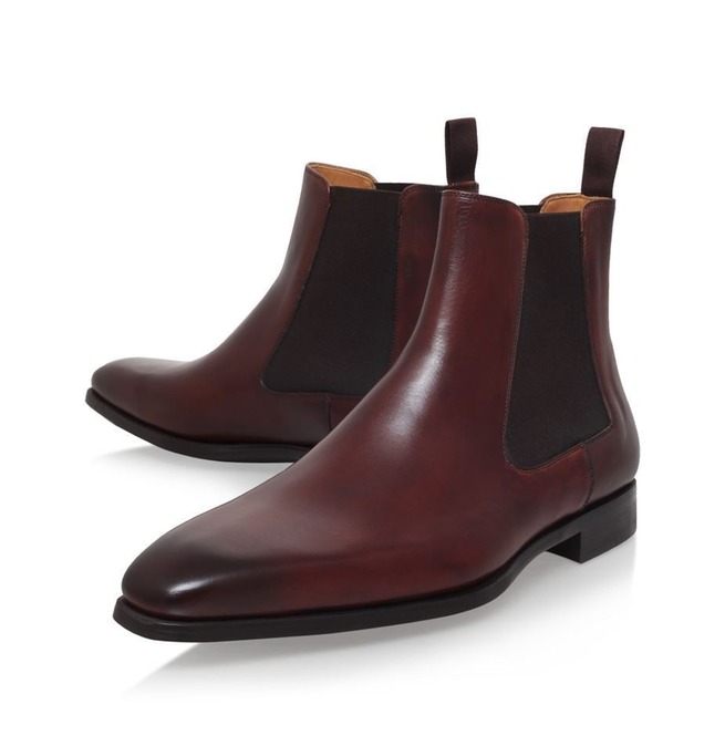 Handmade Men Burgundy Color Chelsea Boots, Leather Chelsea Ankle Boots ...
