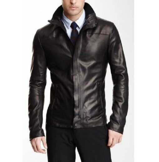 New Men Black Leather Biker Jackets, Real Leather Jackets For Mens ...
