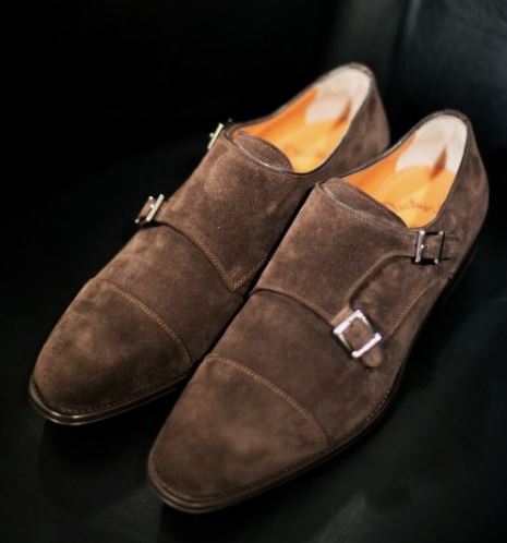 Handmade Men's Brown Double Monk Strap Formal Dress Business Shoes ...