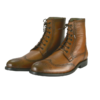Handmade Men brown wingtip ankle boots